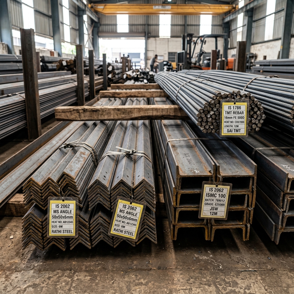 Structural Steel Sections & PEB Fabrication Central Stockyard & Manufacturing - engineeringandfabricationworks.in